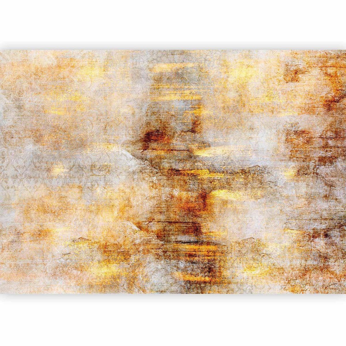 Goldene Abstraktion Fototapete – Luxuriöse Wandgestaltung für Wohnzimmer