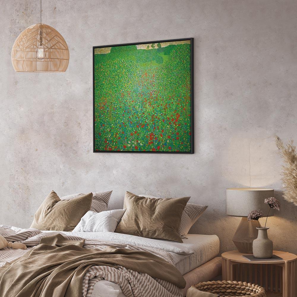 Leinwandbild - Gustav Klimt – Poppy Field