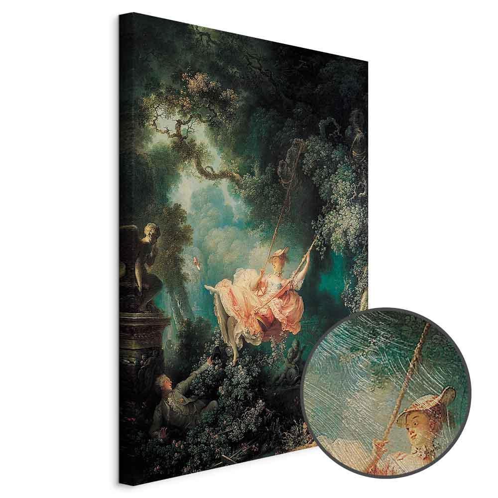 Leinwandbild Die Schaukel – Jean-Honoré Fragonard Rokoko-Meisterwerk