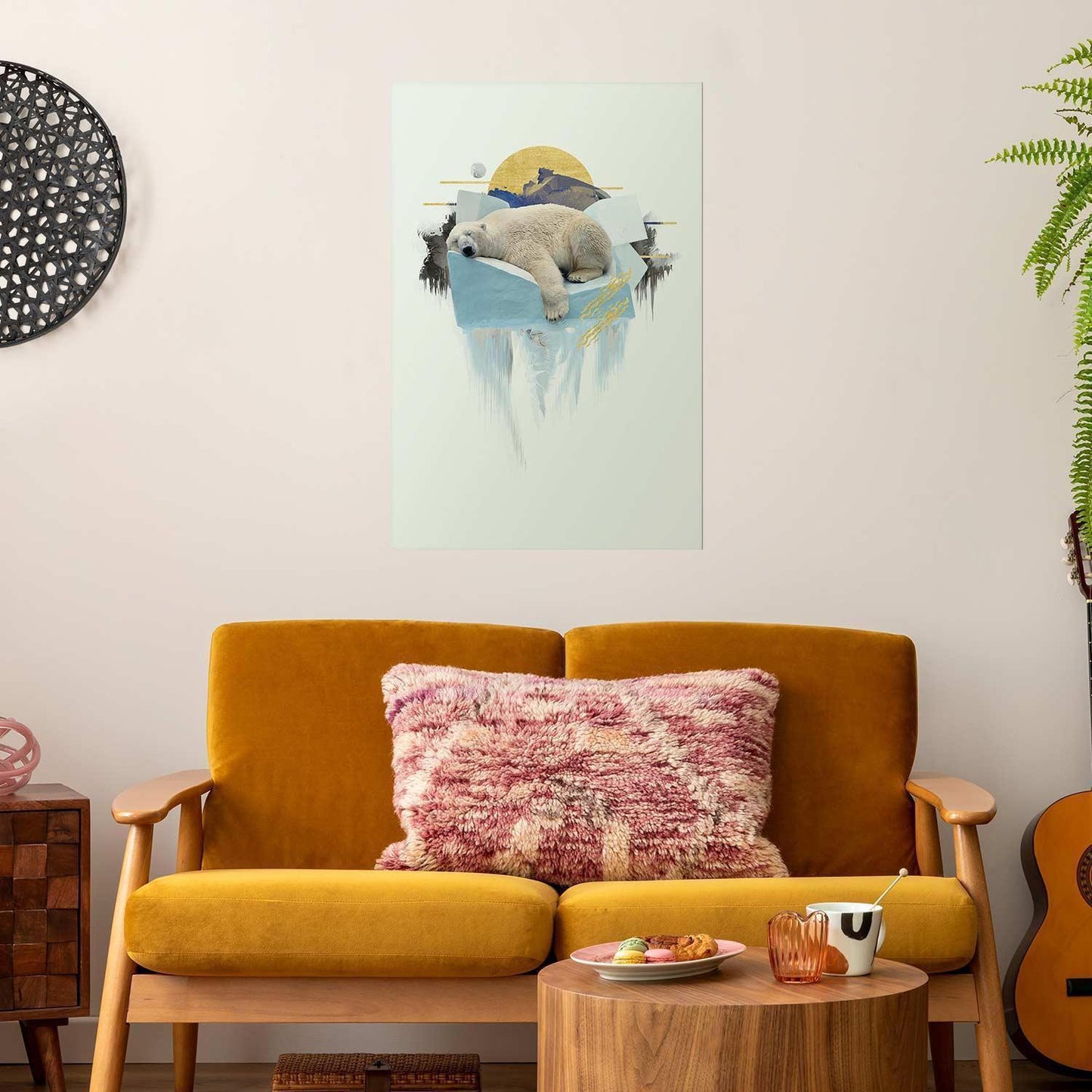 Poster Eisbär – Skandinavisches Tierposter in sanften Tönen