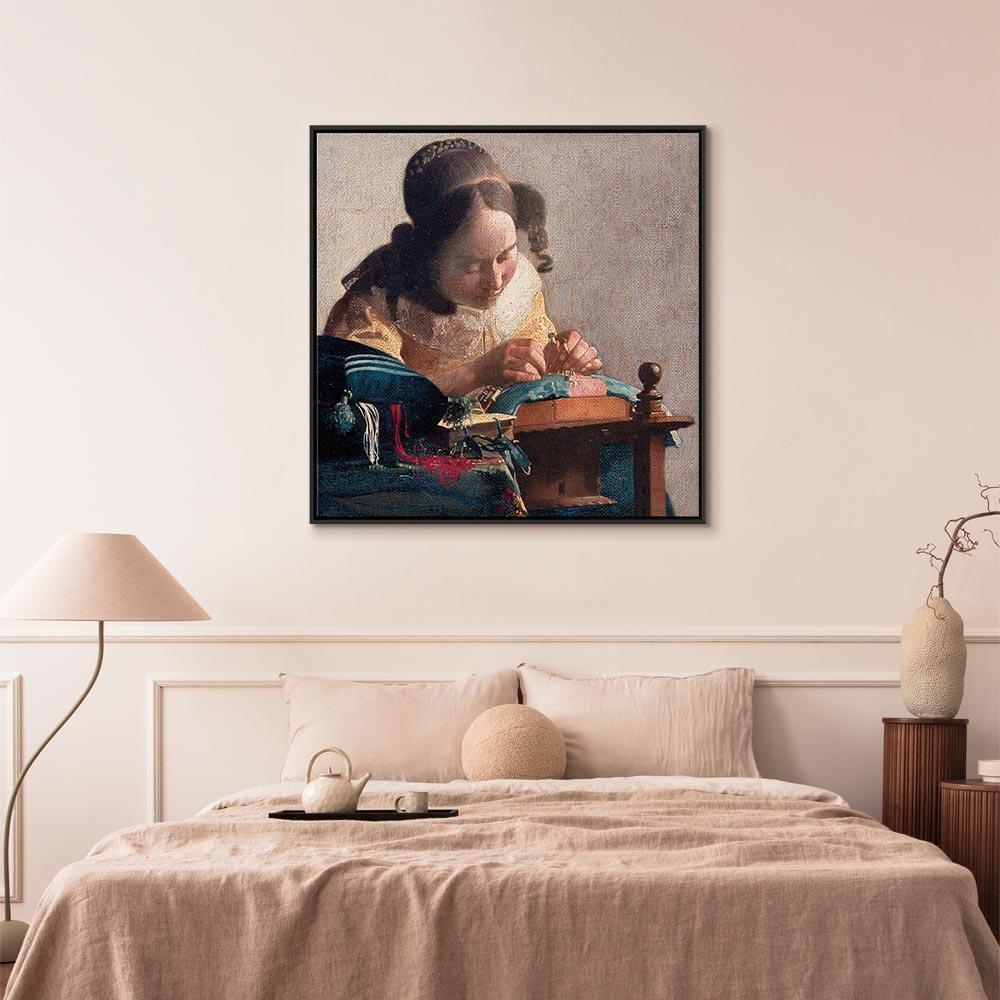 Leinwandbild - Jan Vermeer – The Lacemaker