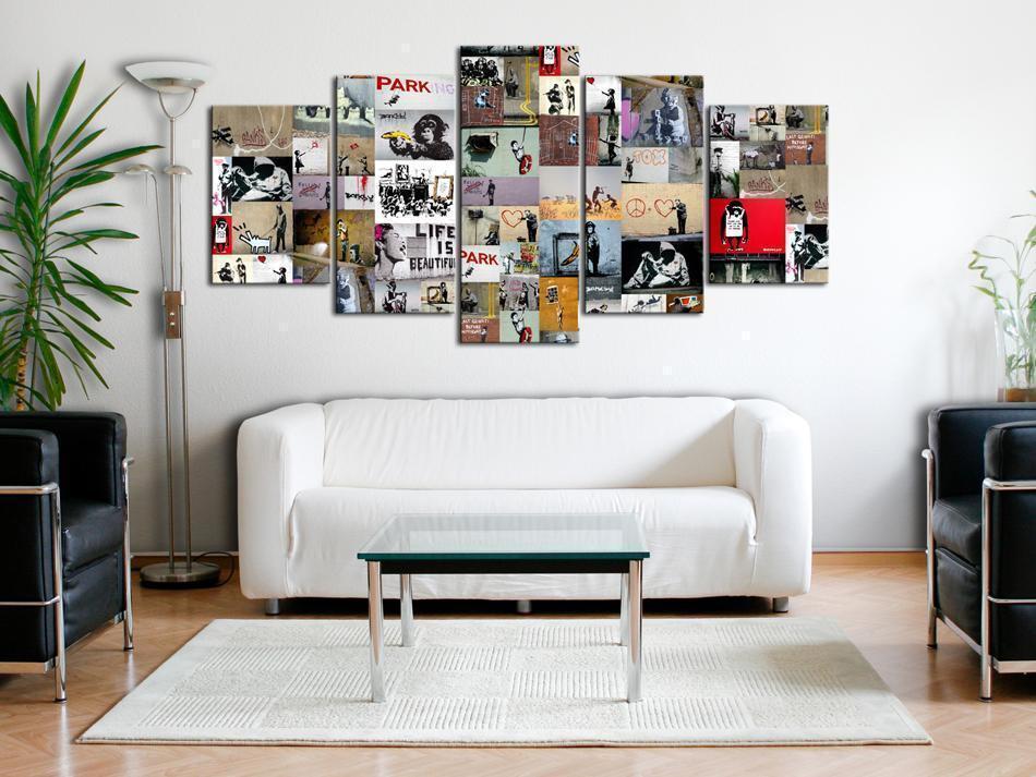 Leinwandbild - Art of Collage: Banksy IV