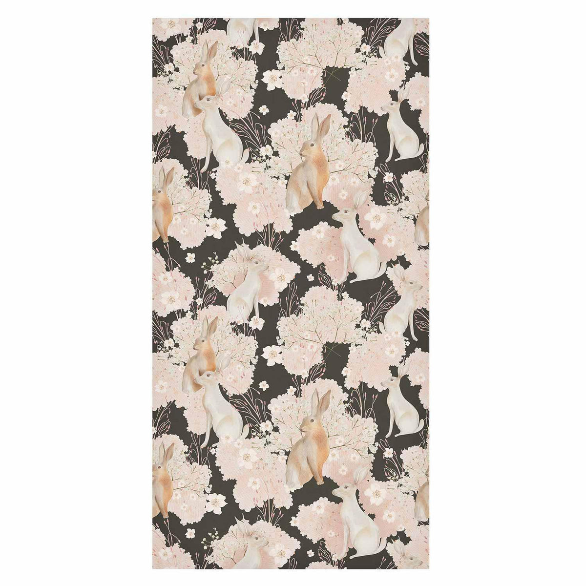 Tapete - White and beige hares