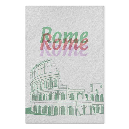 Leinwandbild - Rome in Watercolours (1 Part) Vertical