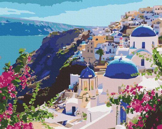 Malen nach Zahlen - Roofs of Santorini