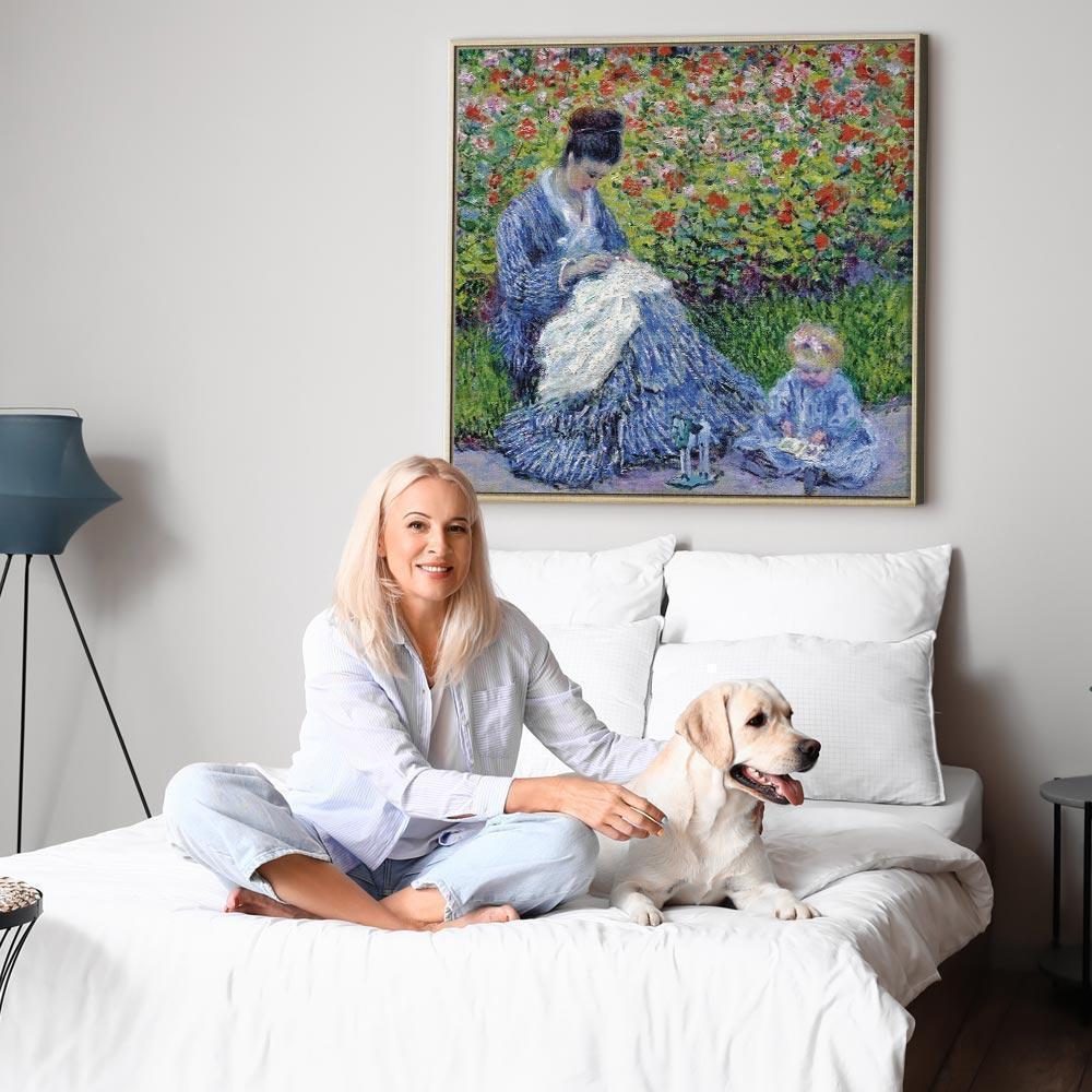 Leinwandbild - Claude Monet – Madame Monet and Her Son