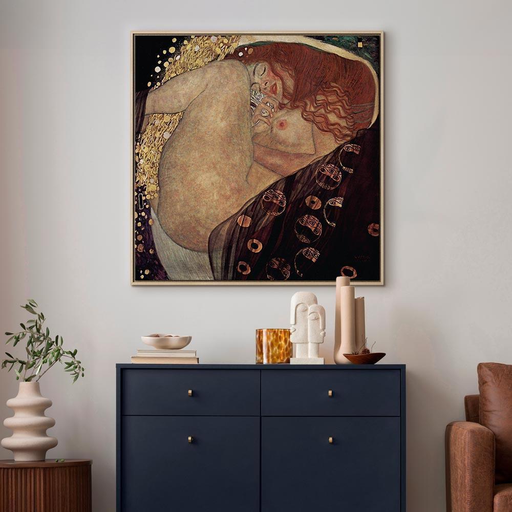 Leinwandbild - Gustav Klimt – Danae