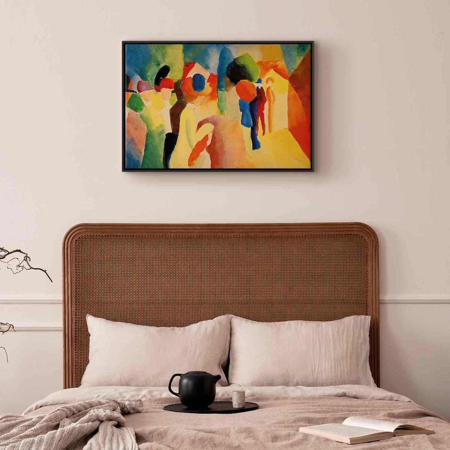 Leinwandbild - With a Yellow Jacket (August Macke) Artgeist