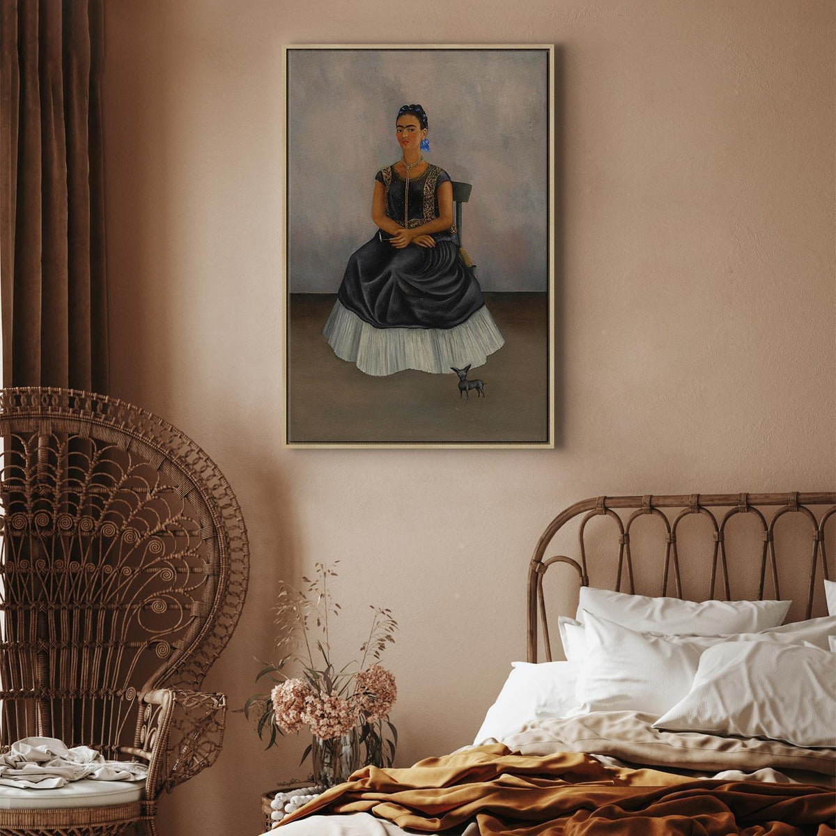 Leinwandbild - Frida Kahlo – Itzcuintli Dog with Me