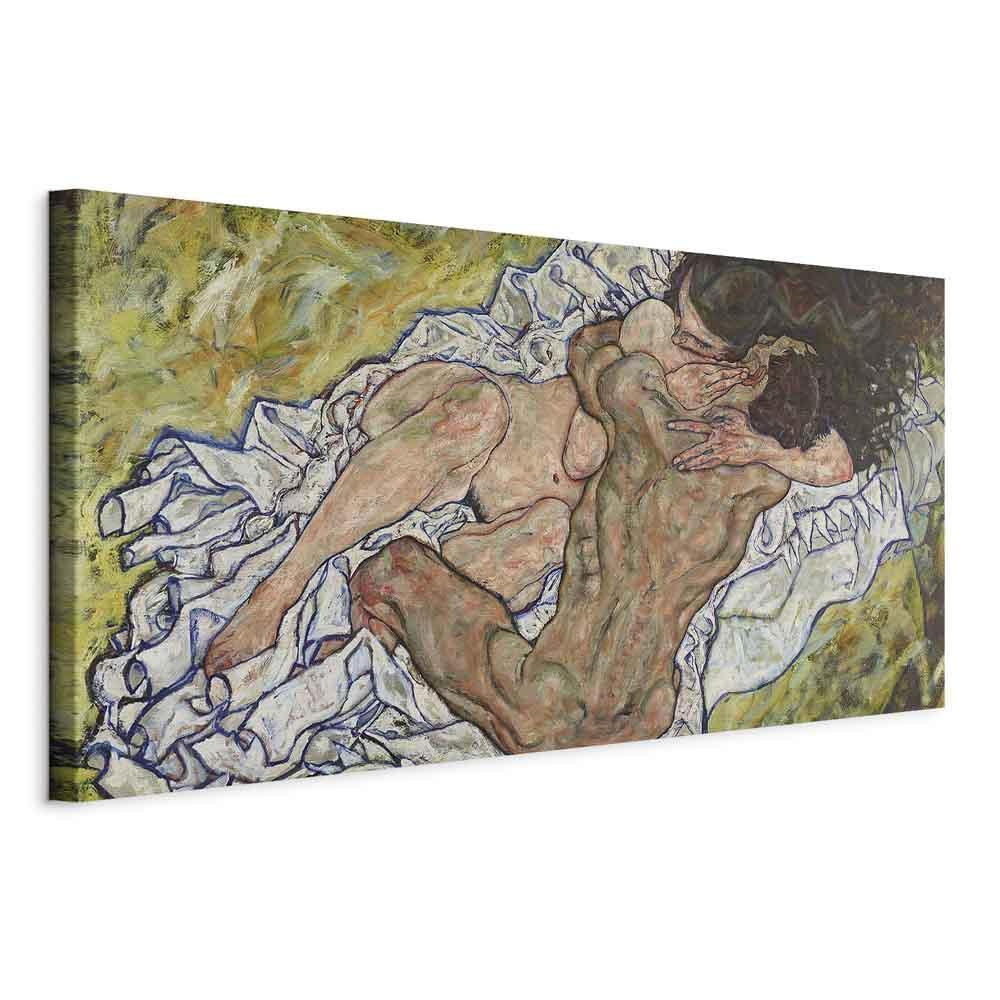 Leinwandbild - Egon Schiele – The Embrace (Lovers II)