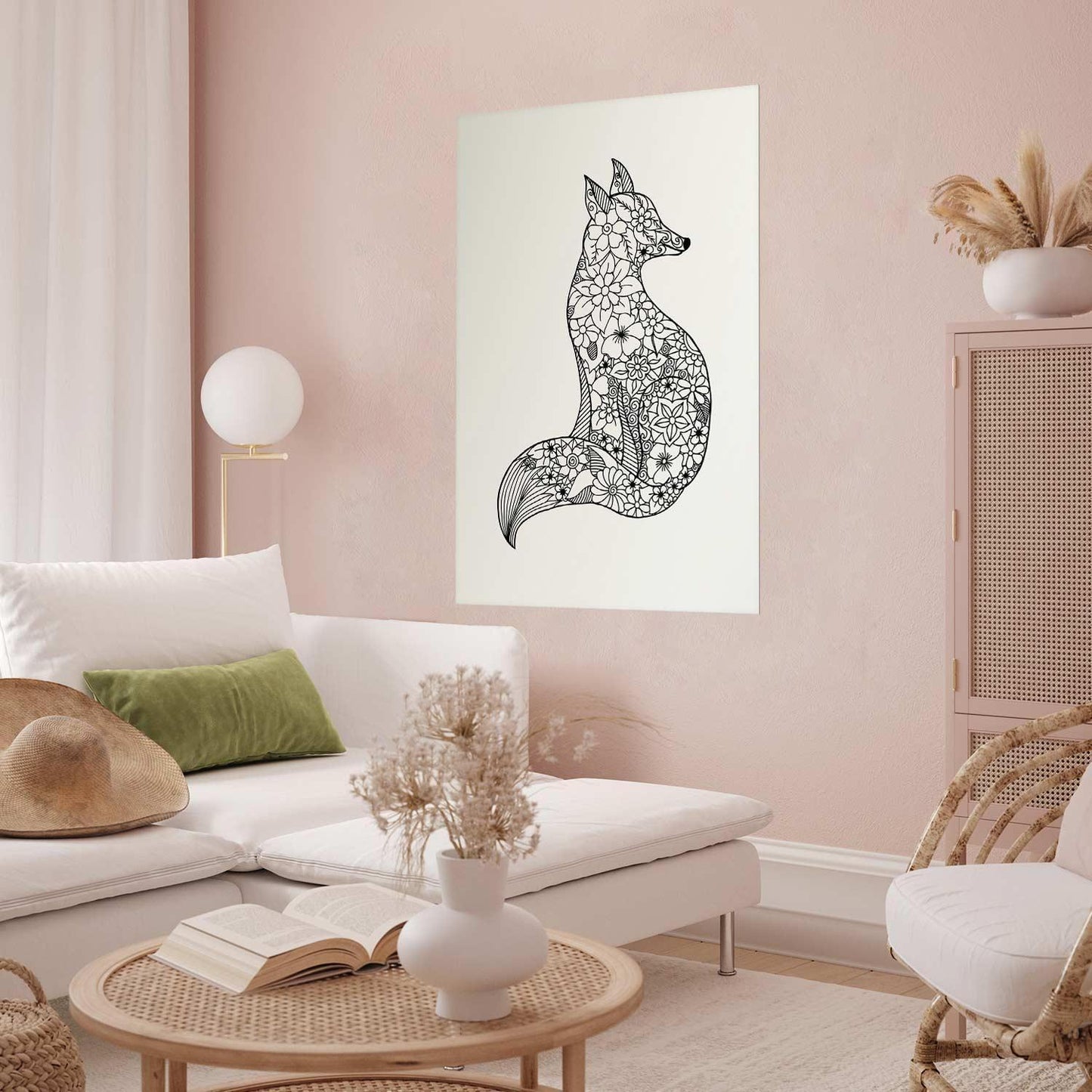 Poster - Fox in Flowers Artgeist