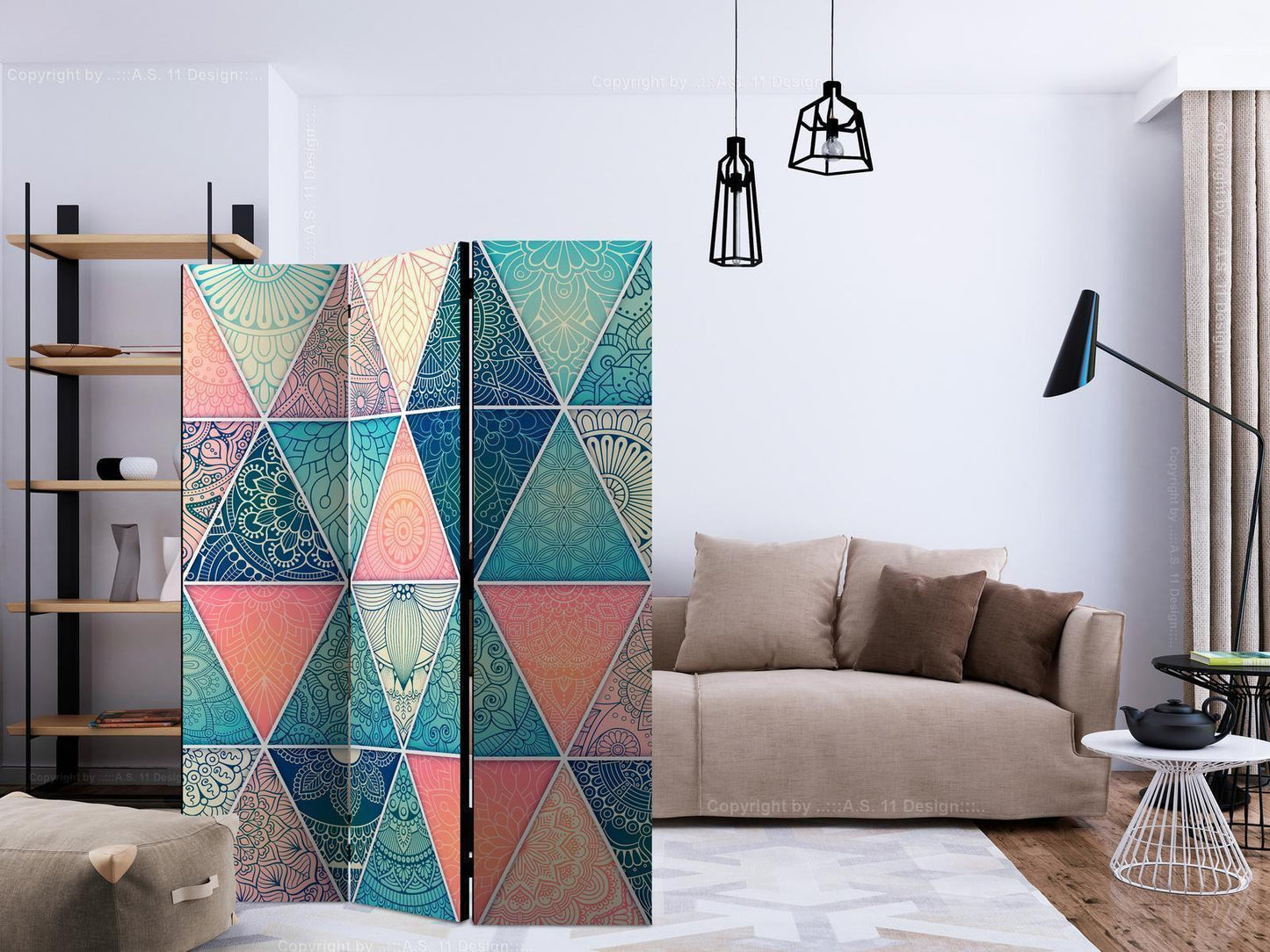 Paravent - Oriental Triangles Artgeist