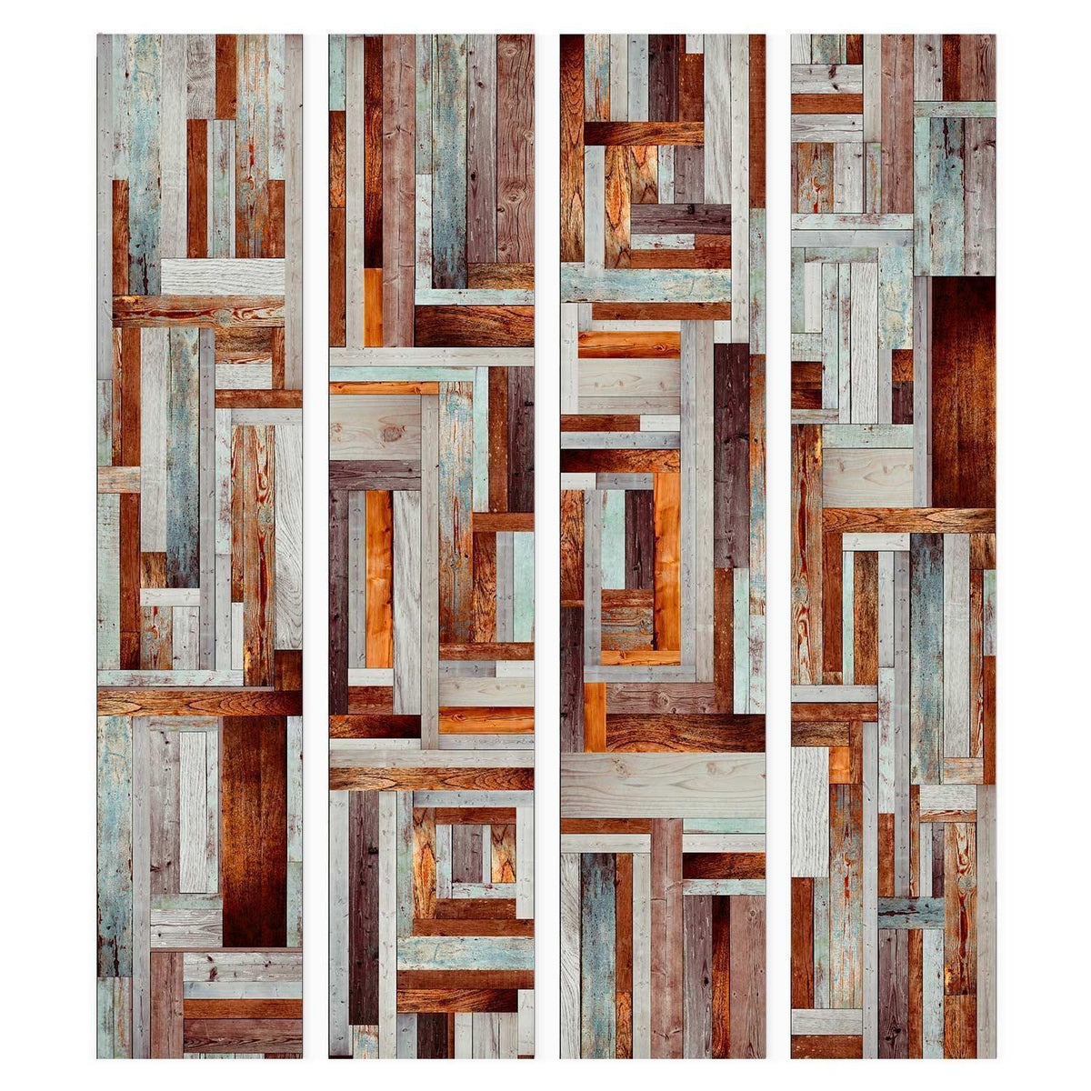 Tapete - Labyrinth of wooden planks
