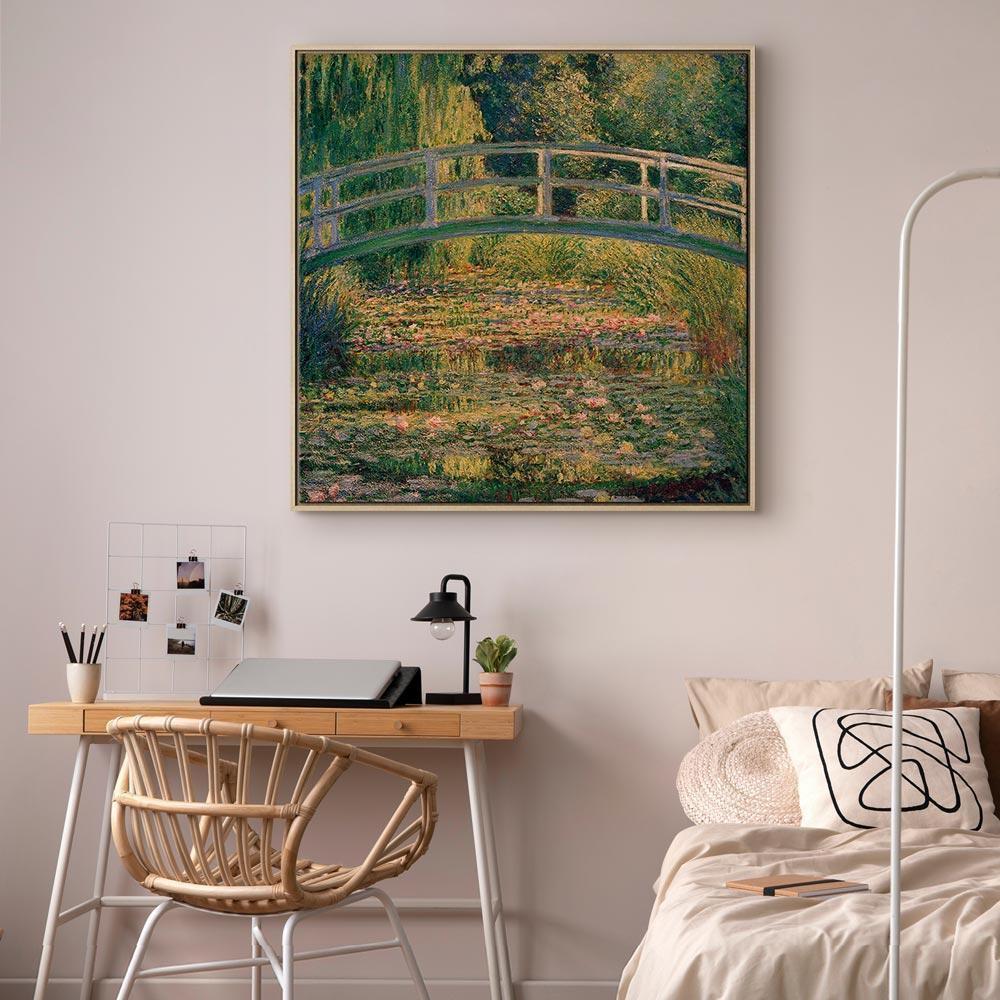 Leinwandbild - Claude Monet – Bridge over a Pond of Water Lilies