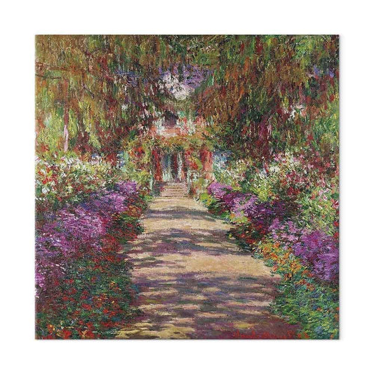 Leinwandbild - Claude Monet – A Pathway in Monet's Garden
