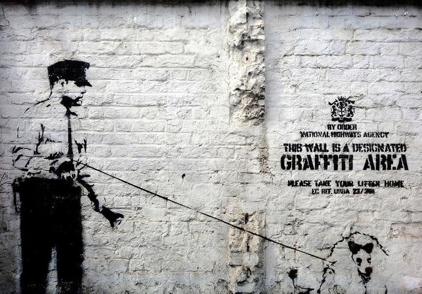 Banksy Fototapete – Graffiti Art für dein Zuhause