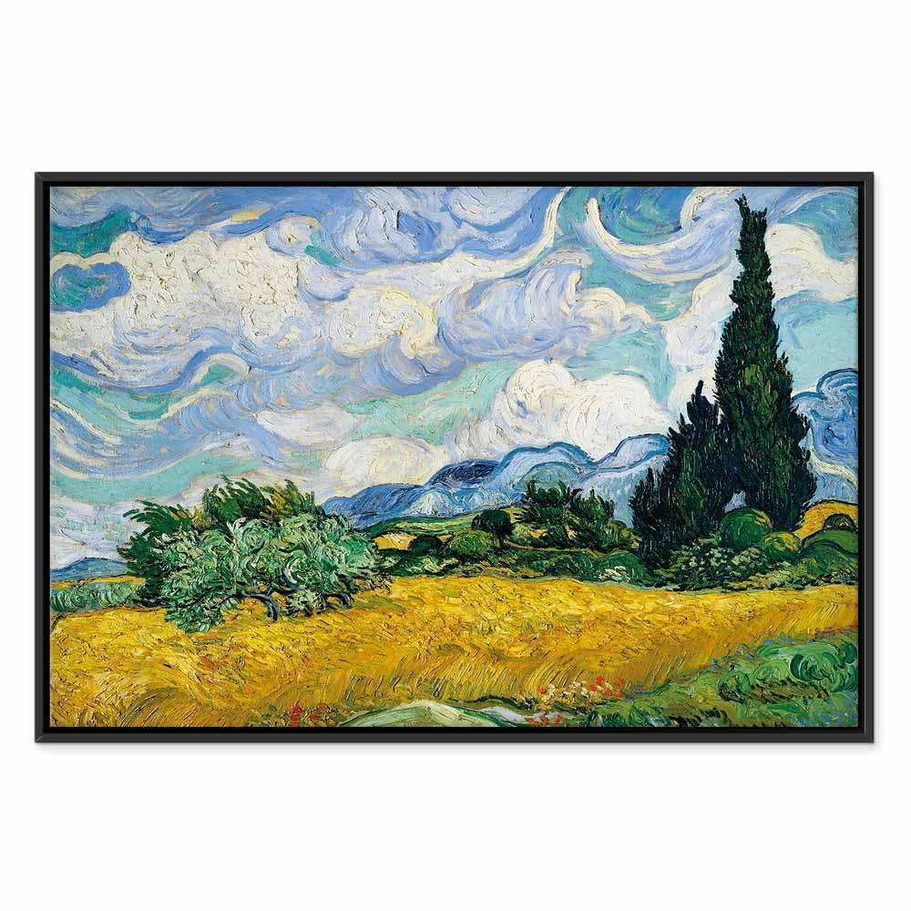 Leinwandbild - Vincent Van Gogh – Wheat Field with Cypresses