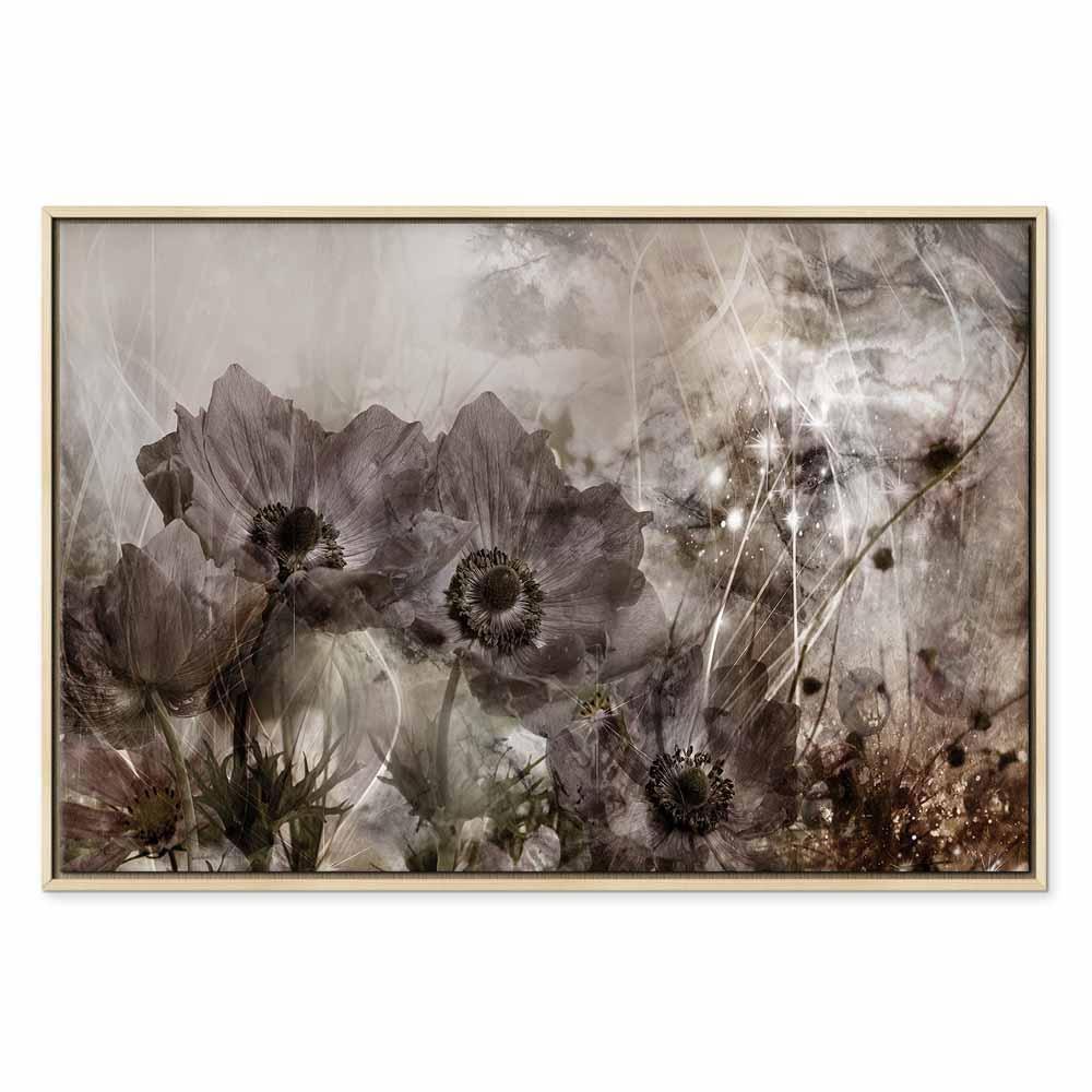Leinwandbild - Anemones in Sepia (1 Part) Wide
