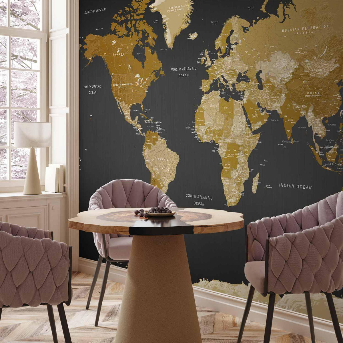 Fototapete - World Map: Modern Geography