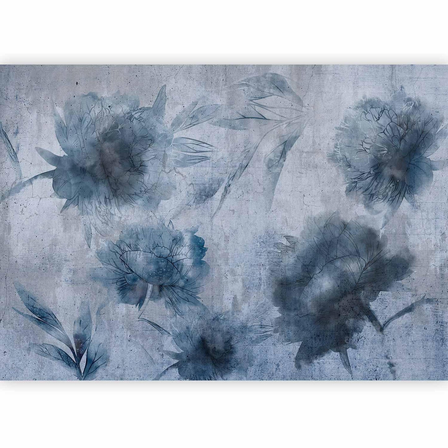 Fototapete - Blue Peonies Artgeist