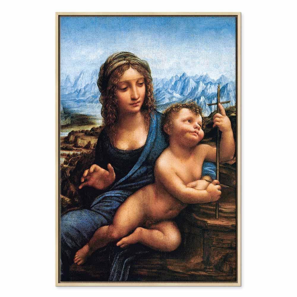 Leinwandbild - Leonardo da Vinci – Madonna With a Distaff