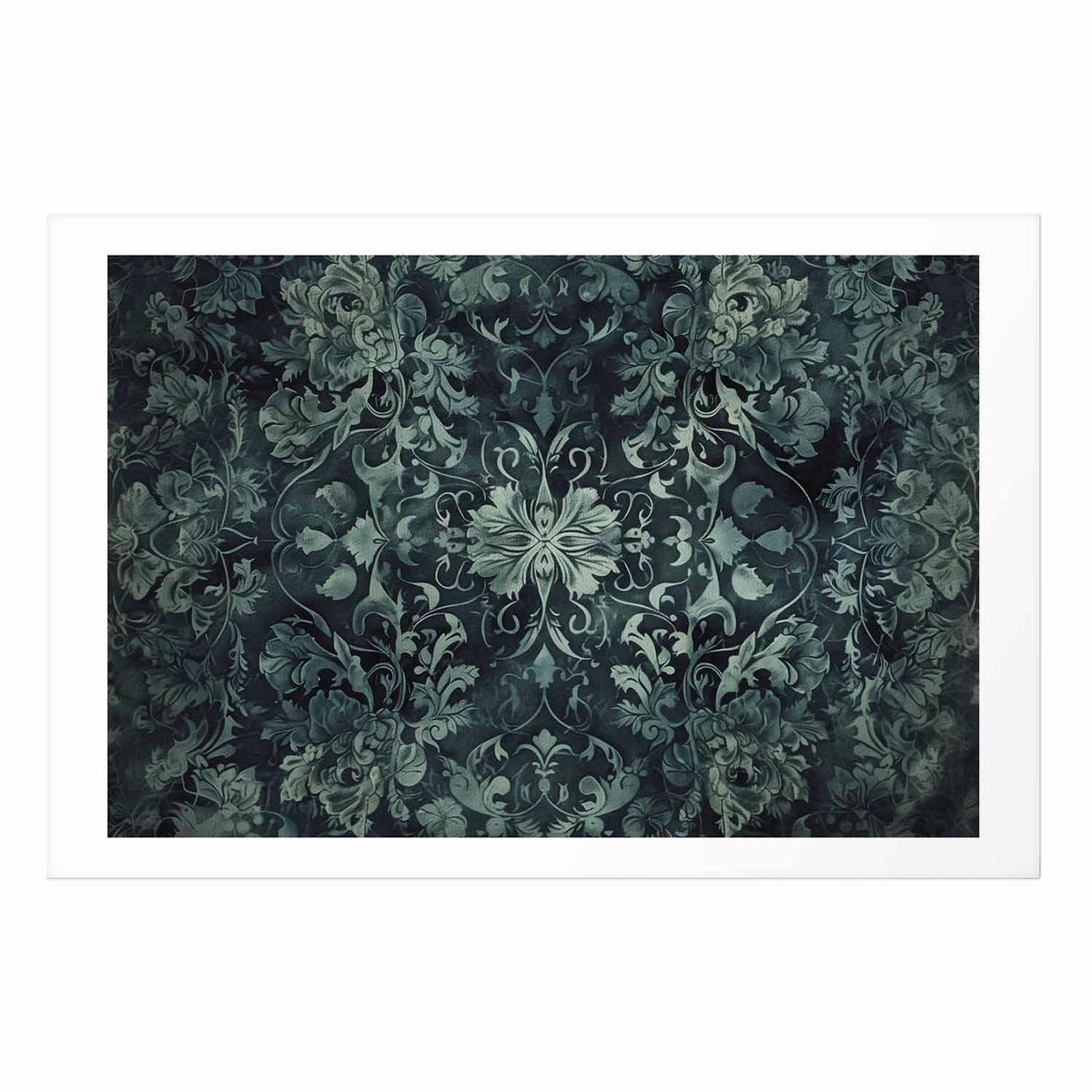 Poster - Carpet Ornaments in Emerald Shades