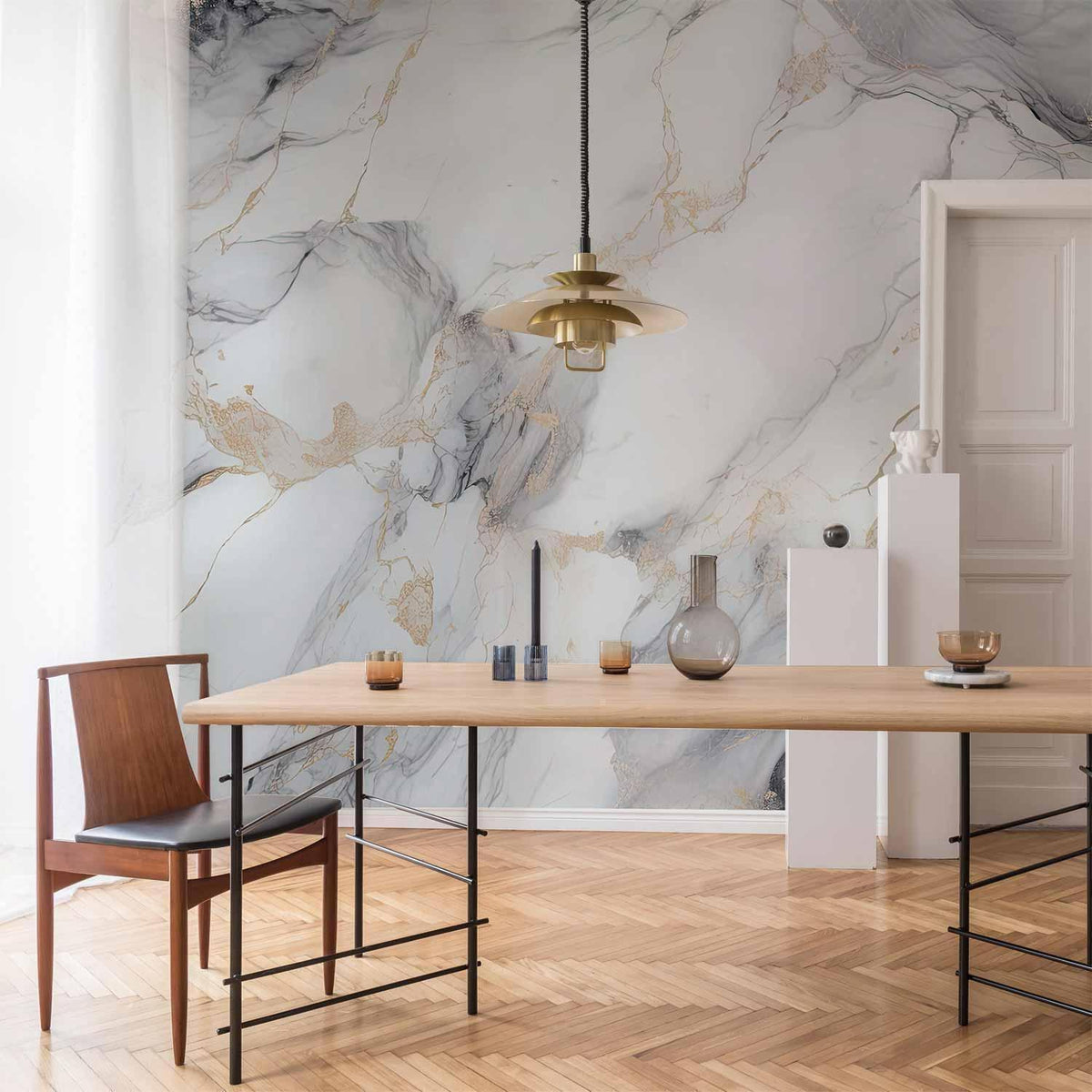 Fototapete - Elegant Marble - Stone Structures in Neutral Colours