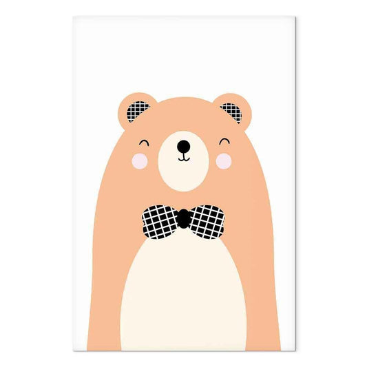 Leinwandbild - Teddy Bear in Bow Tie (1 Part) Vertical