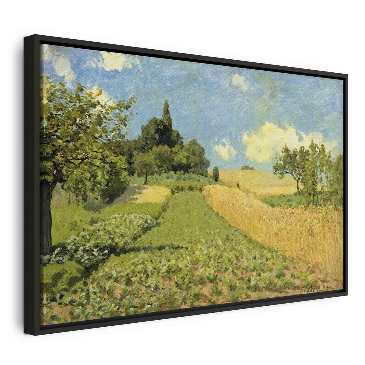 Leinwandbild - Alfred Sisley – Grain fields on the hills of Argenteuil