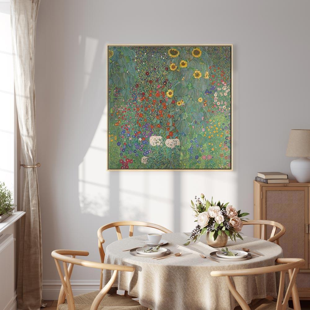 Leinwandbild - Gustav Klimt – Farm garden with sunflowers