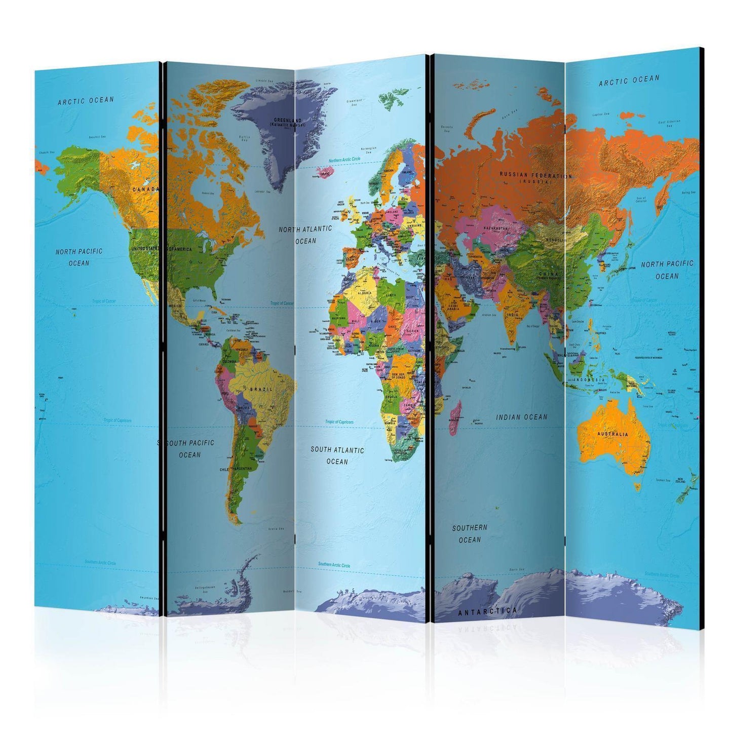 Paravent - Colourful Geography Artgeist