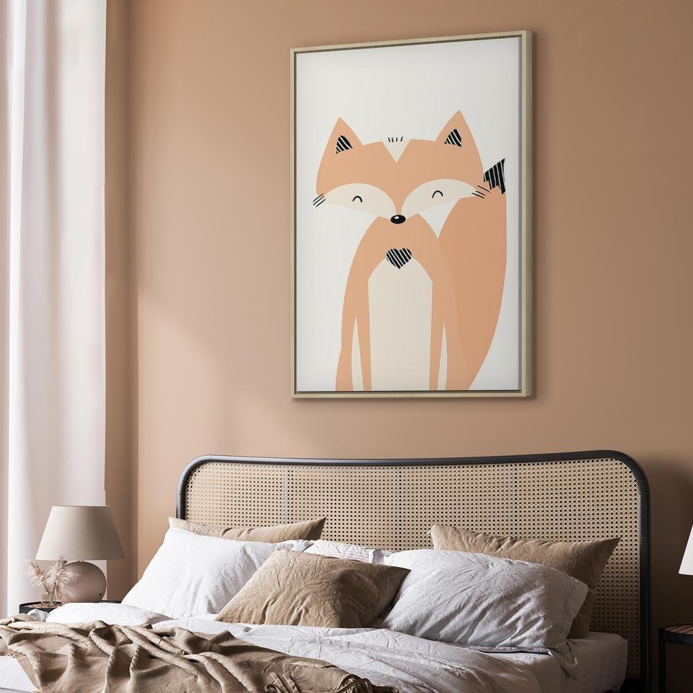 Leinwandbild - Happy Fox (1 Part) Vertical