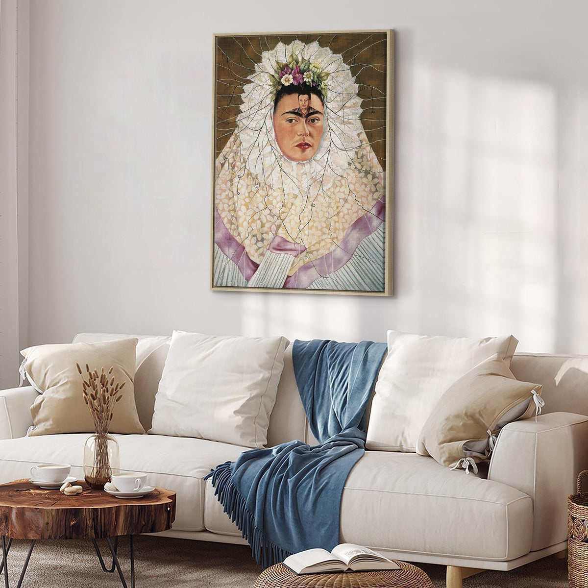 Leinwandbild - Frida Kahlo – Self-Portrait as a Tehuana (Diego on My Mind)