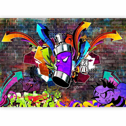 Fototapete - Graffiti: Colourful attack