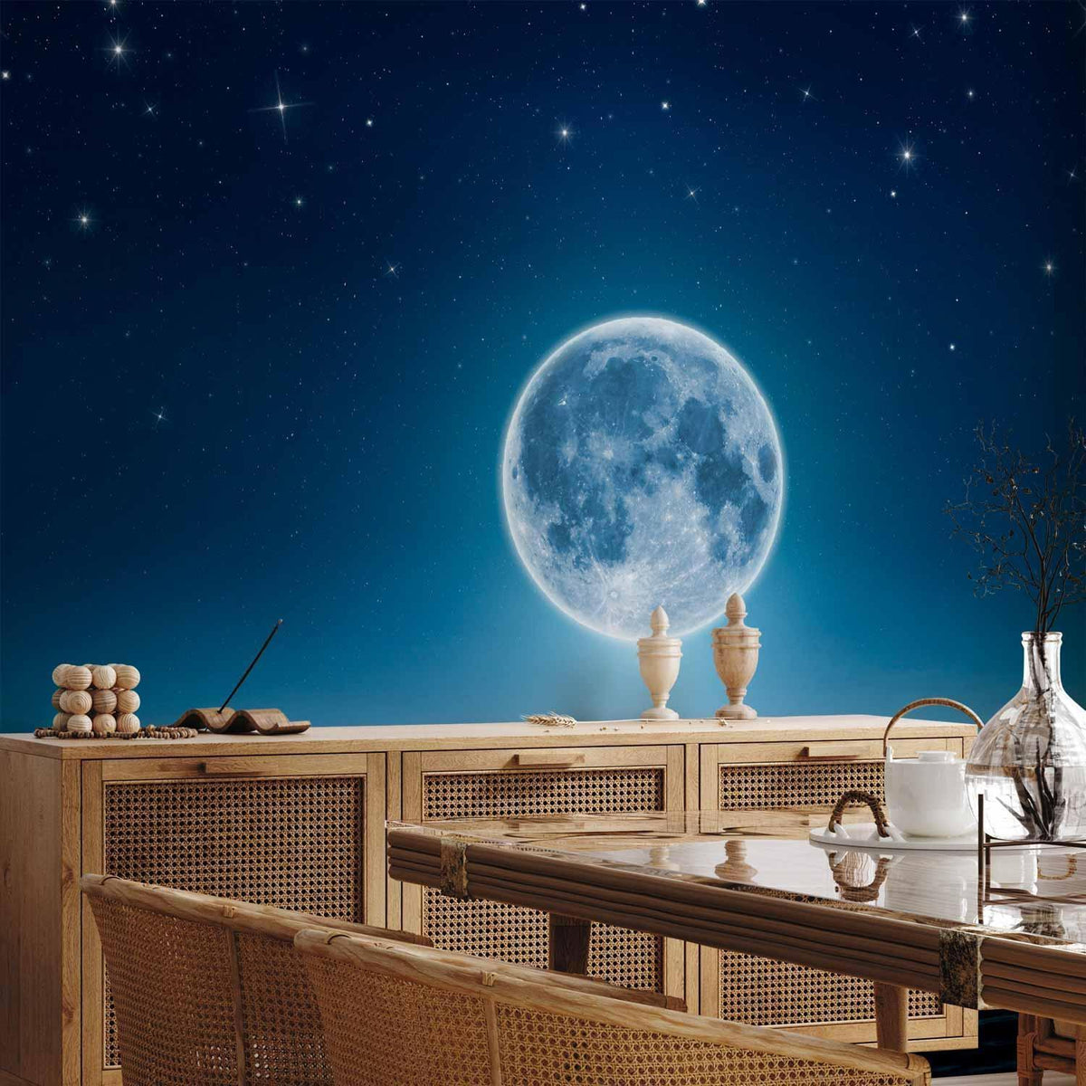 Fototapete - Moonlit night