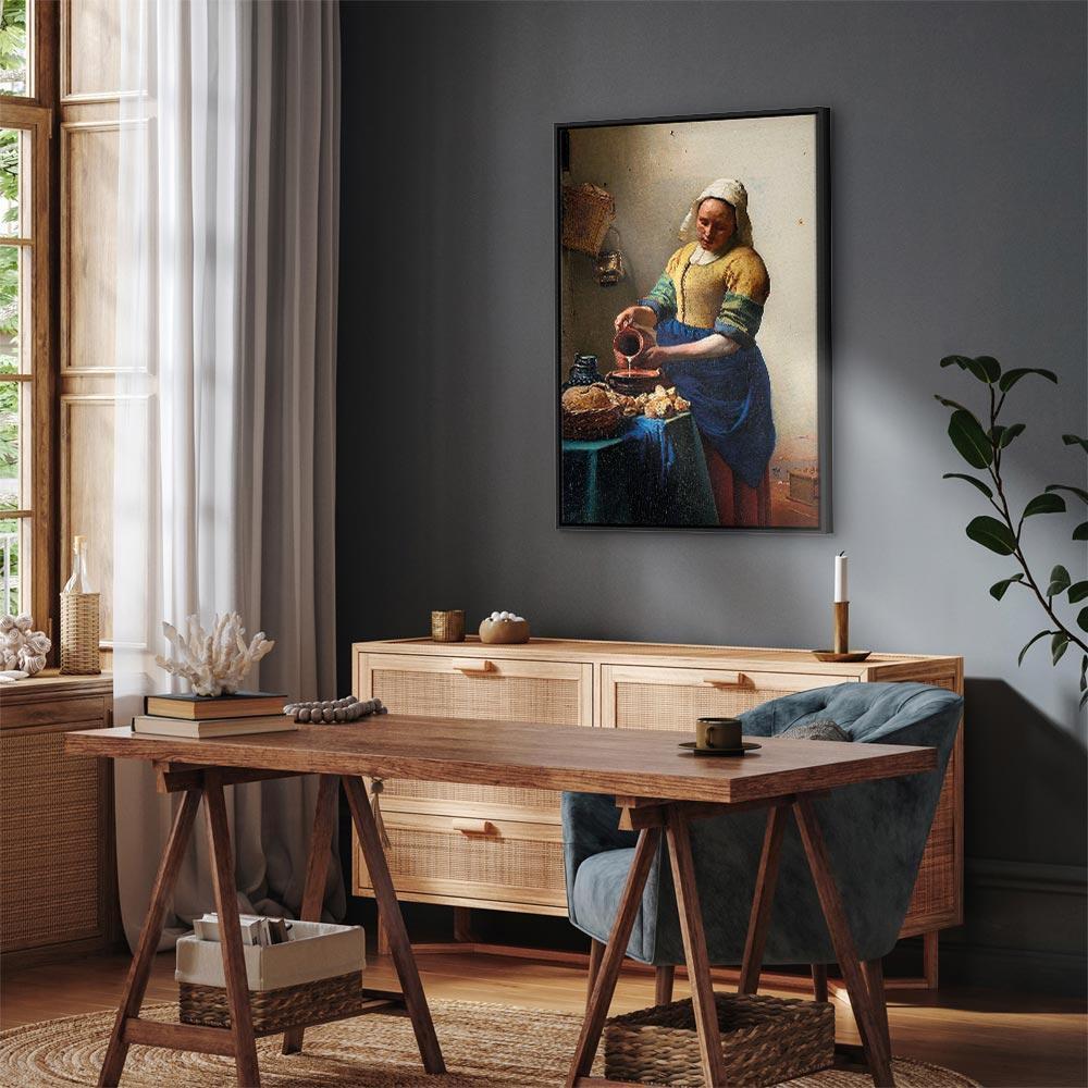 Leinwandbild - Jan Vermeer – The Milkmaid