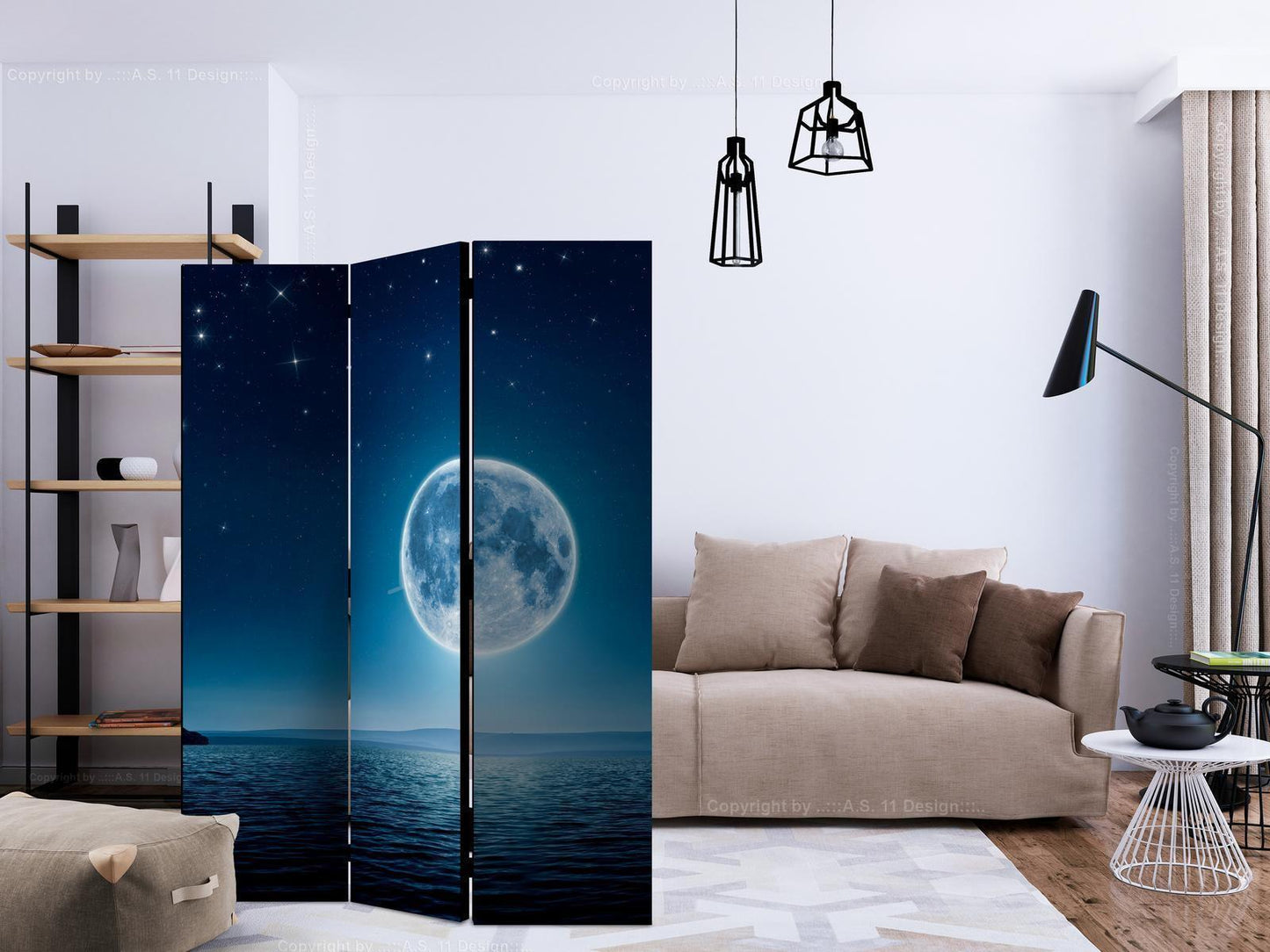 Paravent - Moonlit night Artgeist