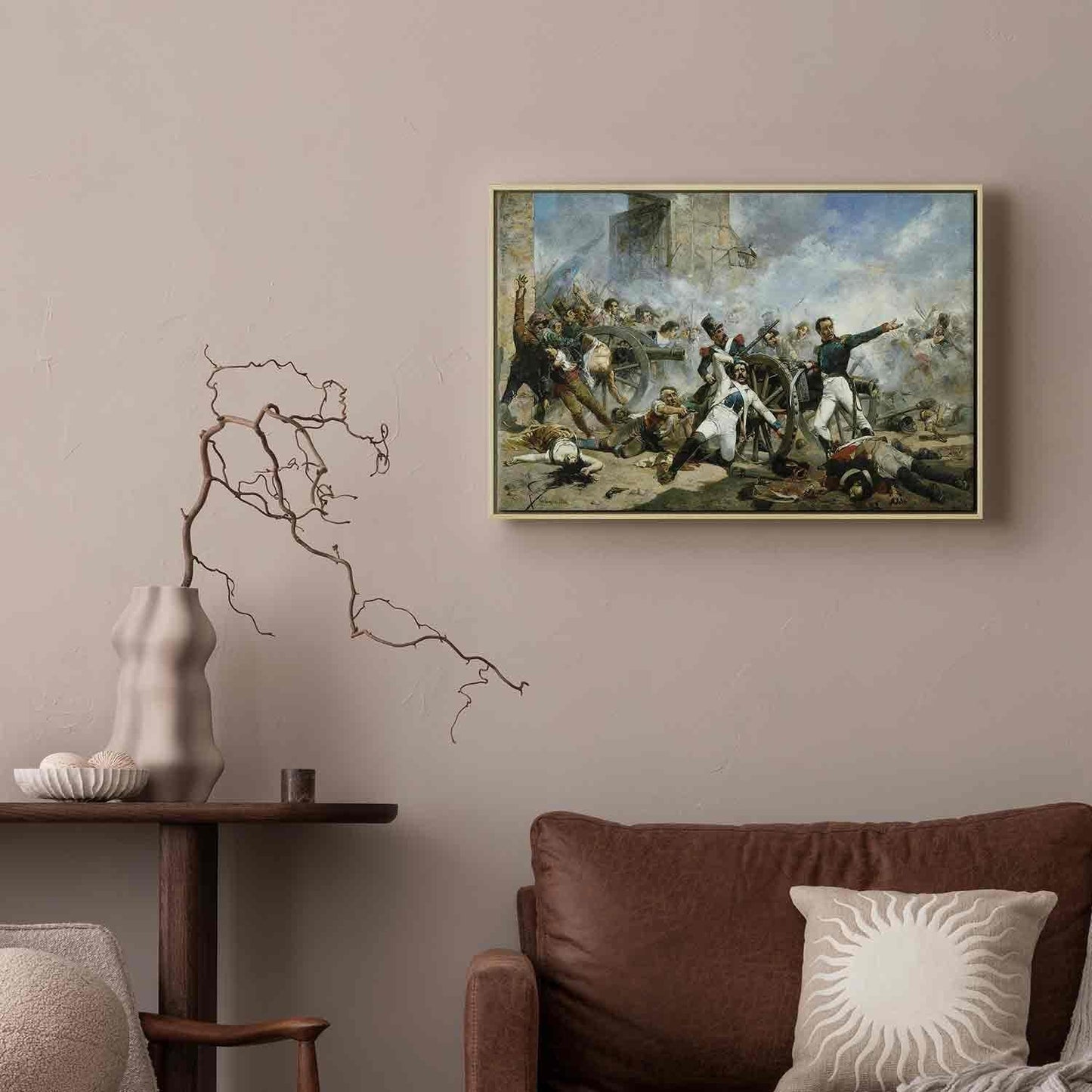 Leinwandbild - The death of Pedro Velarde y Santillán during the defence of the Monteleon Artillery Barracks (Joaquín Sorolla y Bastida) Artgeist