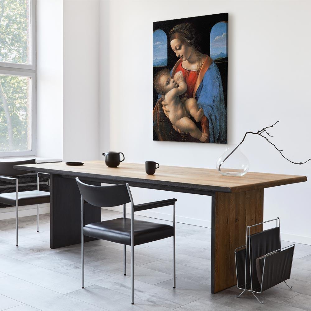 Leinwandbild - Leonardo da Vinci – Madonna Litta