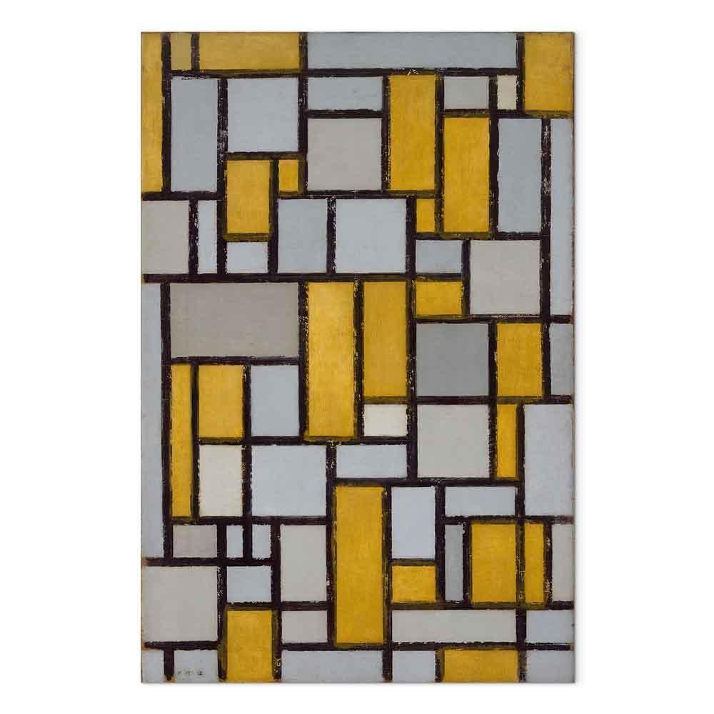 Leinwandbild - Piet Mondrian – Composition with grid 5