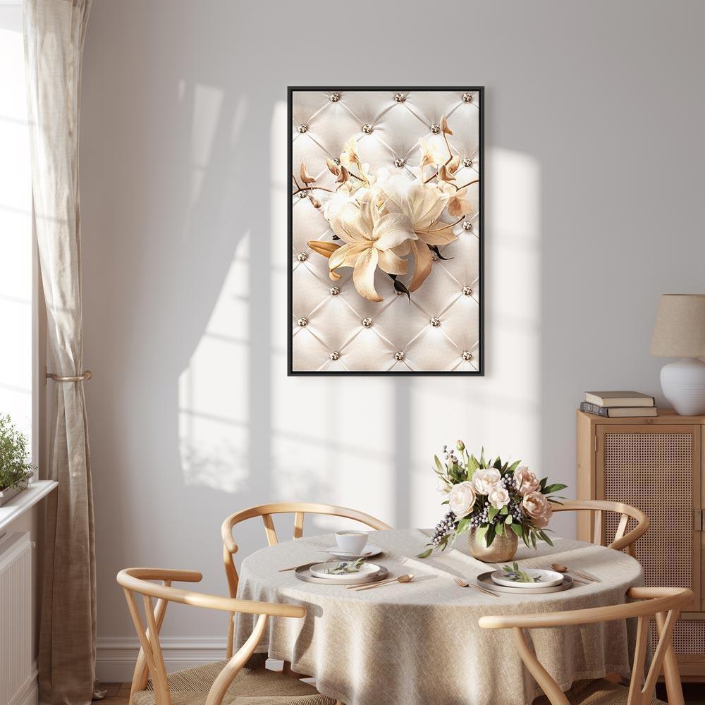 Leinwandbild - Diamond Lilies (1 Part) Vertical