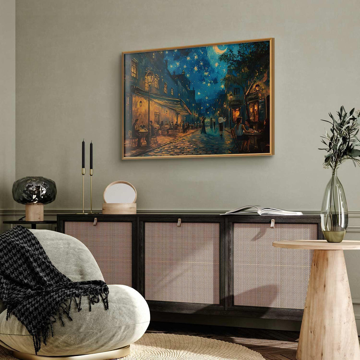 Poster - Paris street – a painting inspired by Vincent van Gogh's style