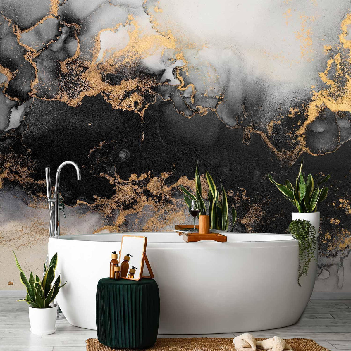 Fototapete Gold Marmor – Abstraktes Luxus-Design