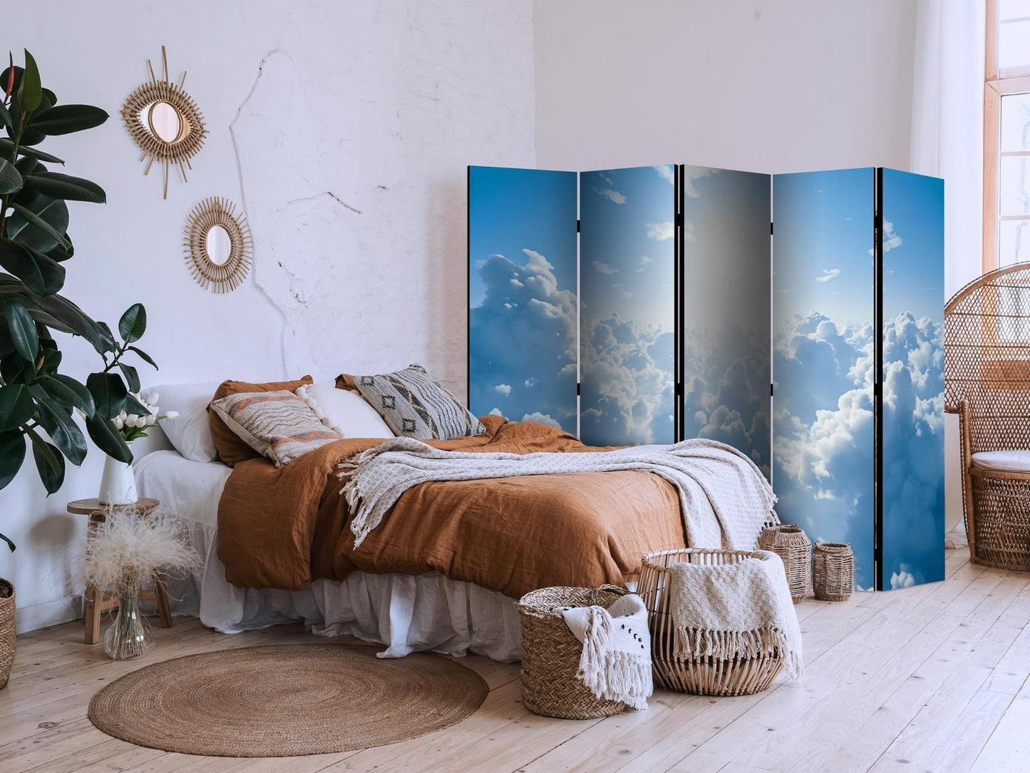 Paravent - Heavenly Calm: Warm Rays of the Sun Artgeist