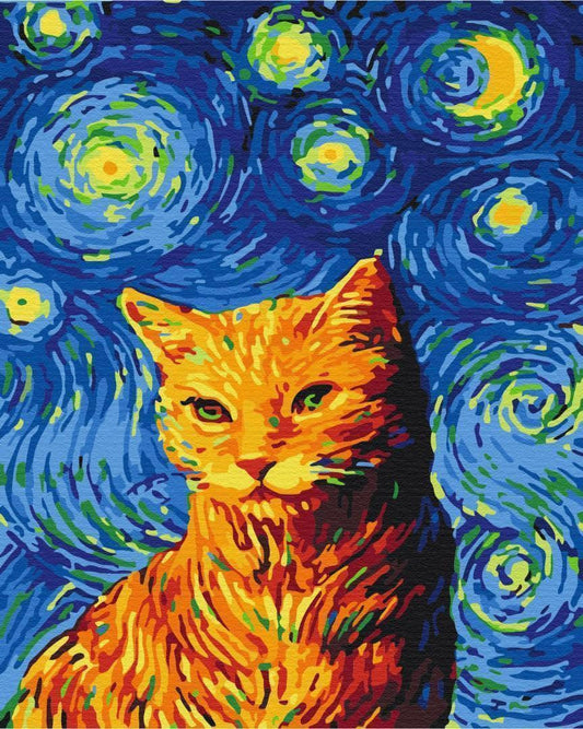 Malen nach Zahlen - Van Gogh's cat