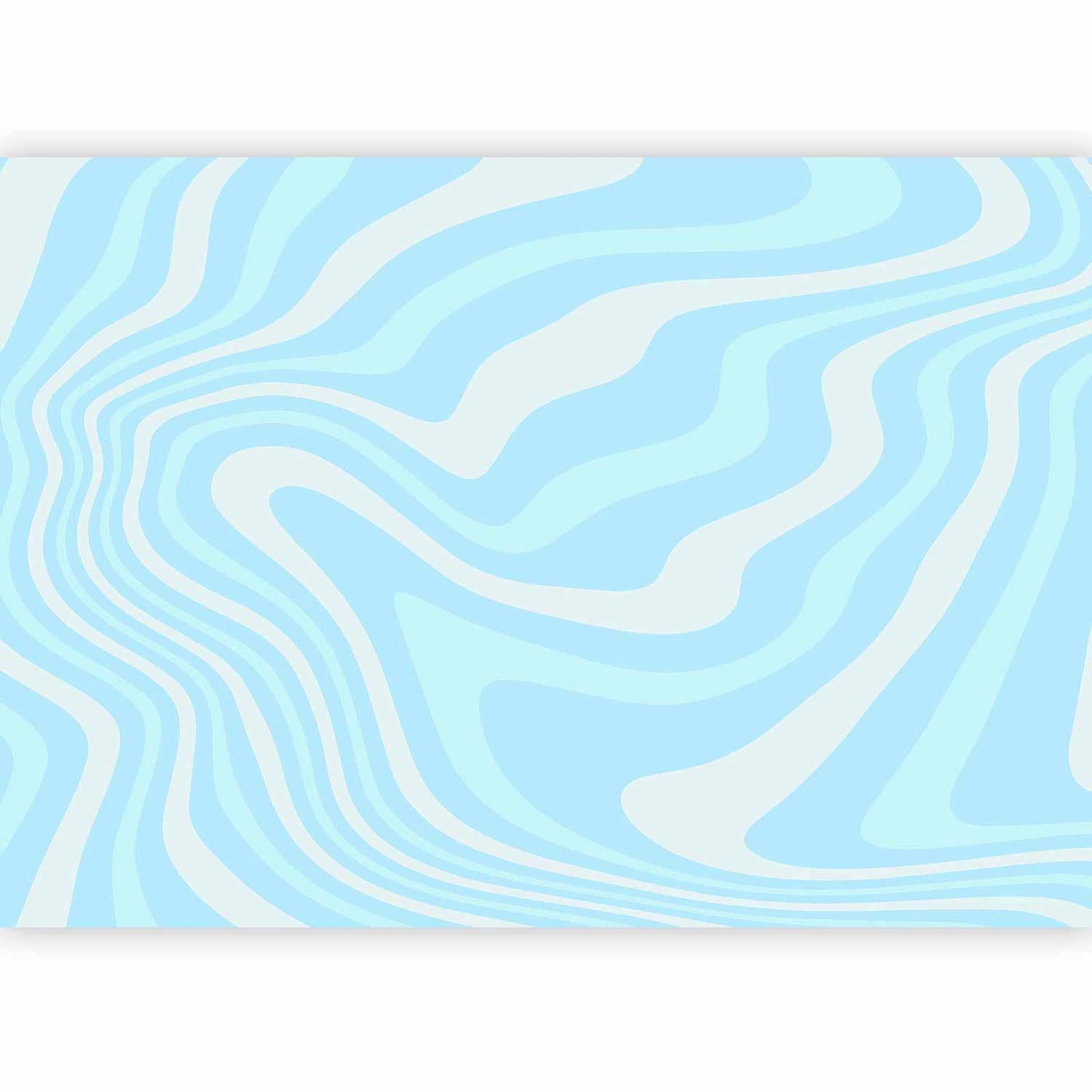 Fototapete - Composition in Blues and Whites - Harmonious Abstract Waves in a Cool Color Tone Artgeist
