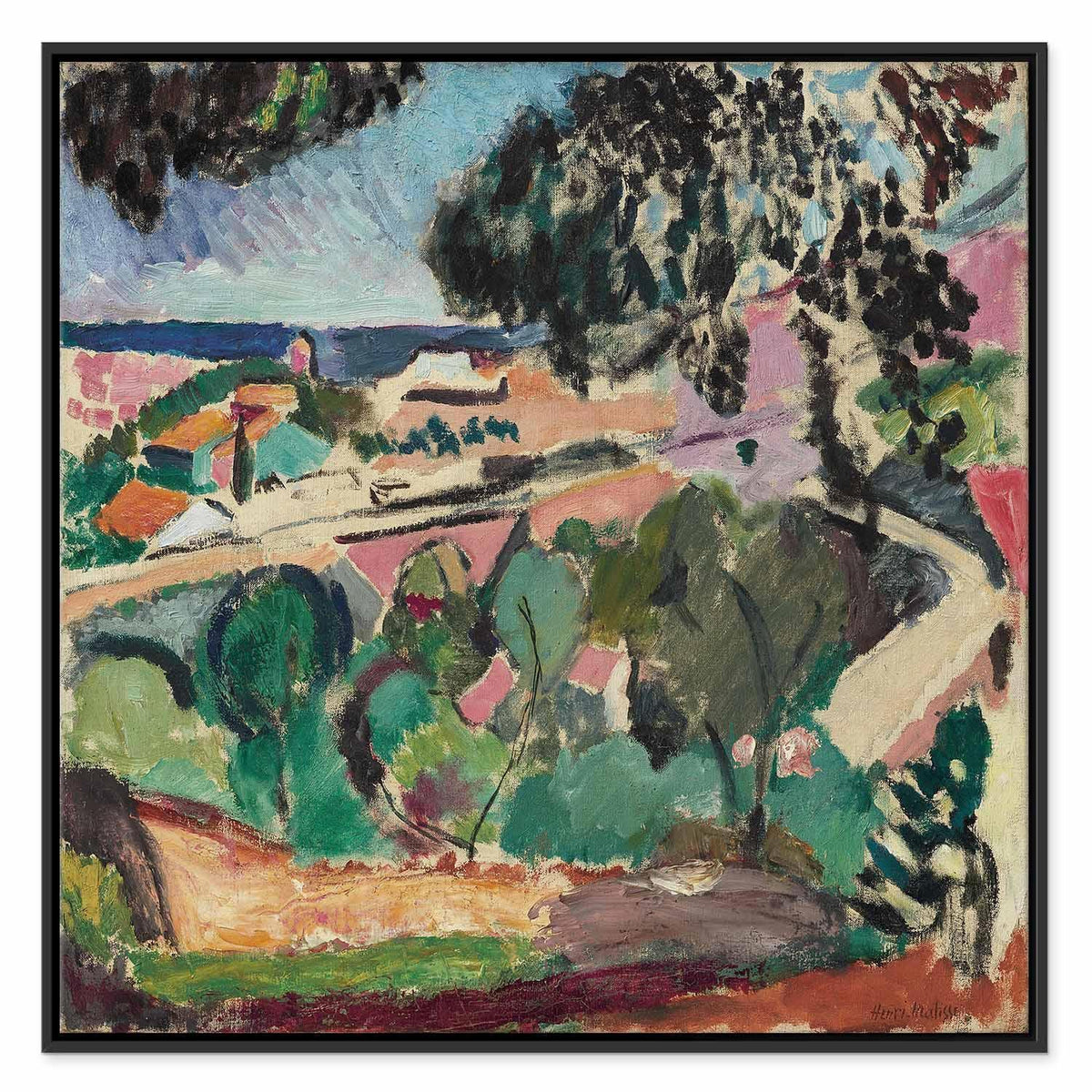 Leinwandbild - Henri Matisse – Landscape at Collioure