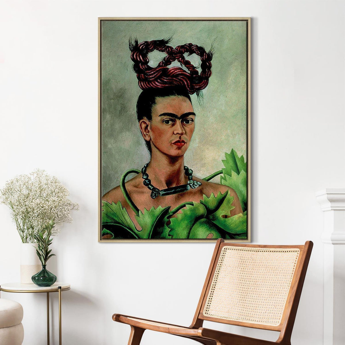 Leinwandbild - Frida Kahlo – Self-Portrait with Braid