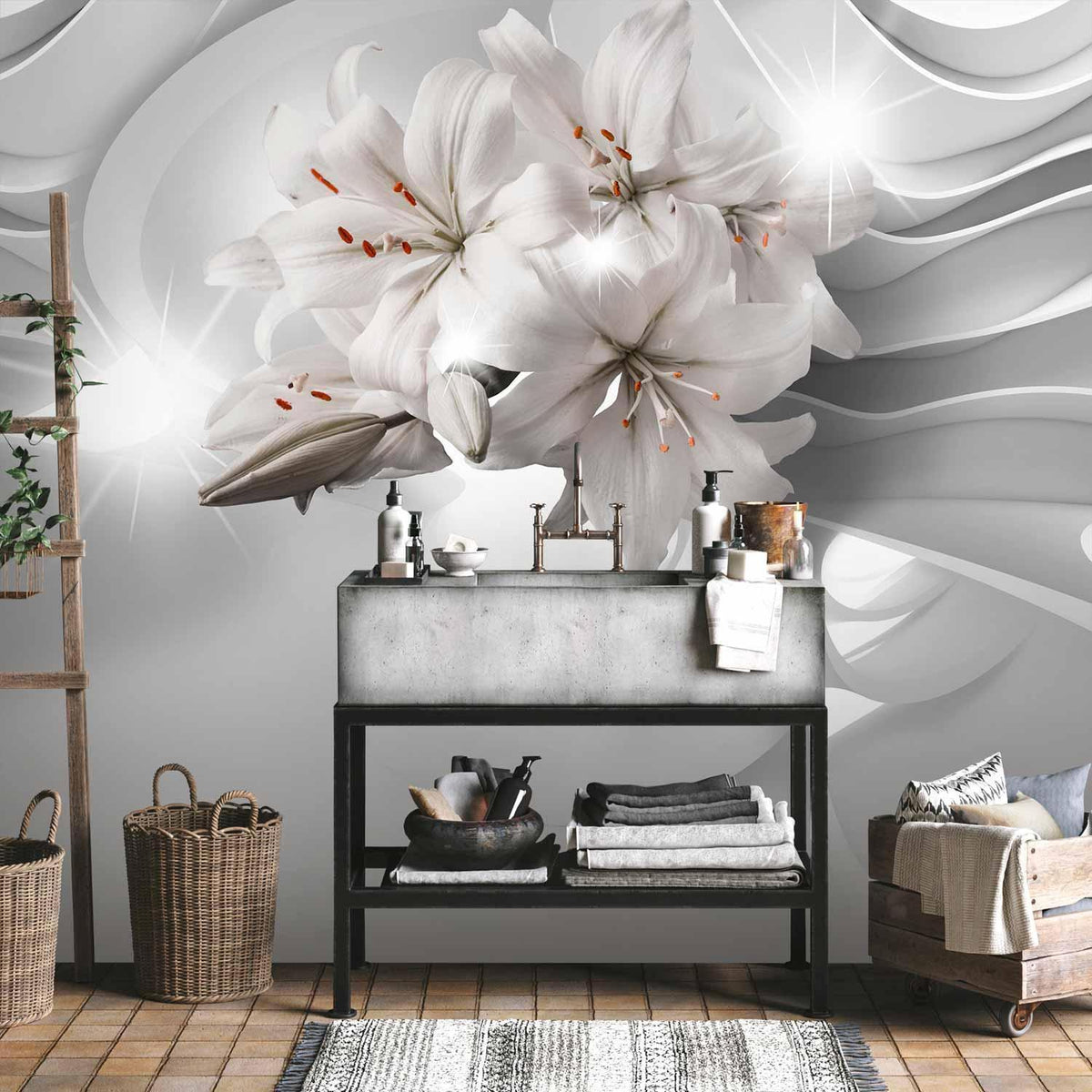 Fototapete - Lilies in the Tunnel