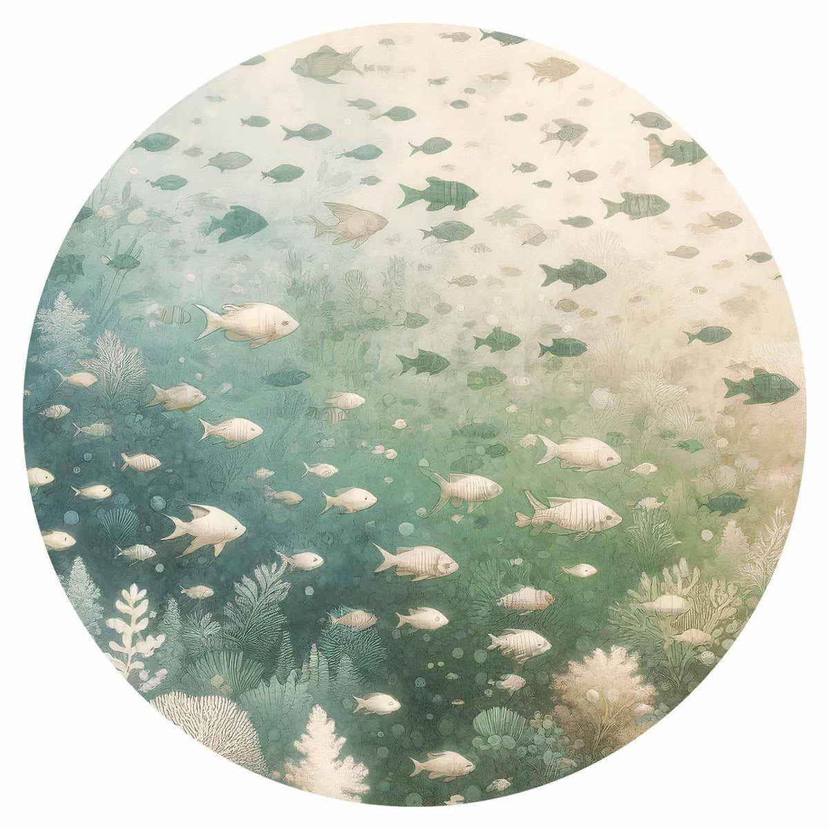 Runde Fototapete - The marine world
